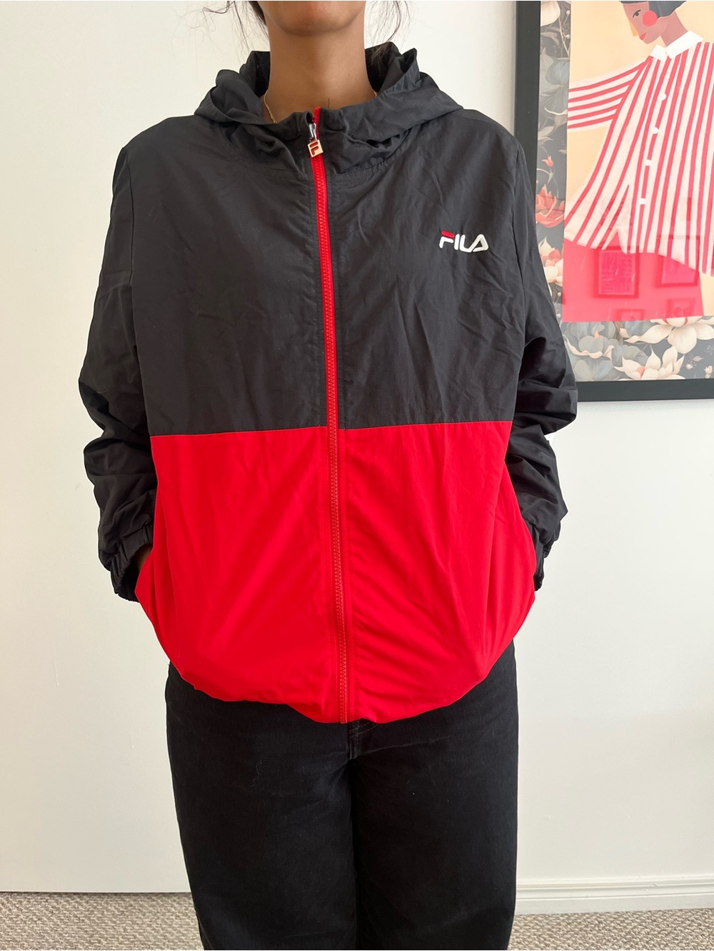 Vintage FILA unisex Windbreaker Raincoat